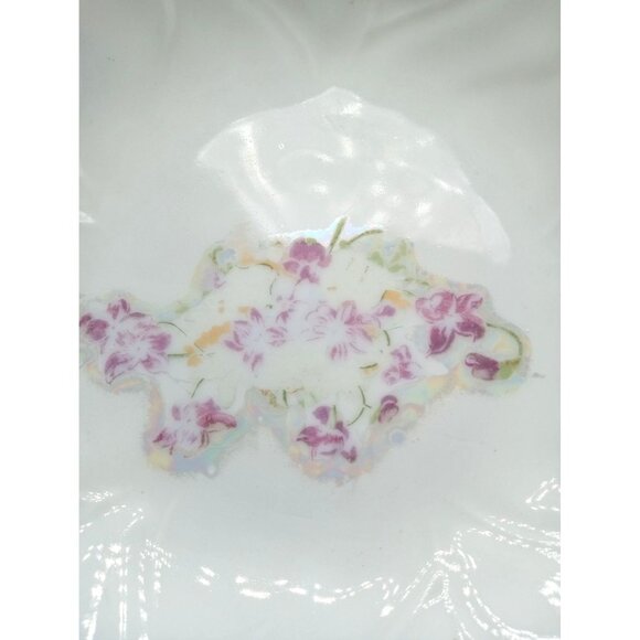 Bowl Norcrest Sweet Violet Floral Lustre Background 1970s VT500 7 Inch Vintage - Picture 3 of 16